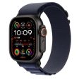 Bracelete Loop Alpine Apple para Apple Watch Ultra 49mm L - Azul Navy Titânio Preto For Cheap