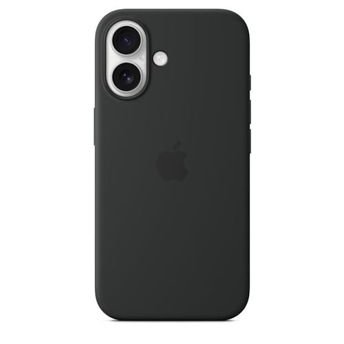 Capa em silicone com MagSafe para iPhone 16 - Preto Fashion