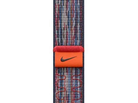 Bracelete Loop Desportiva Nike para Apple Watch 46mm - Azul Vermelho Online