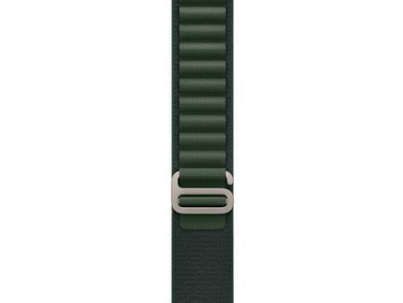 Bracelete Loop Alpine Apple para Apple Watch Ultra 49mm L - Verde Escuro Titânio Natural Online Hot Sale