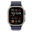 Bracelete Loop Alpine Apple para Apple Watch Ultra 49mm M - Azul Navy Titânio Natural Fashion