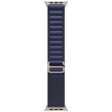 Bracelete Loop Alpine Apple para Apple Watch Ultra 49mm M - Azul Navy Titânio Natural Fashion