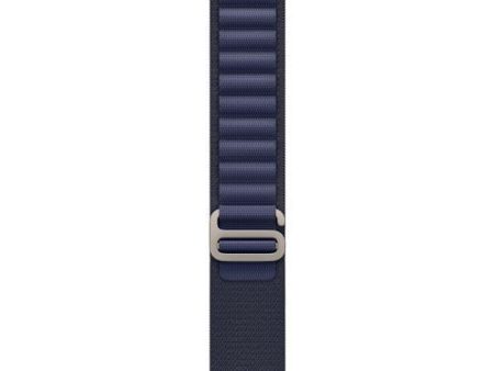 Bracelete Loop Alpine Apple para Apple Watch Ultra 49mm M - Azul Navy Titânio Natural Fashion