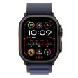 Bracelete Loop Alpine Apple para Apple Watch Ultra 49mm L - Azul Navy Titânio Preto For Cheap